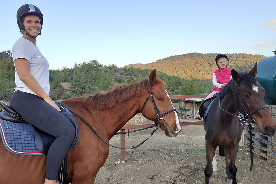 Photo of Mum and daughter riding horses